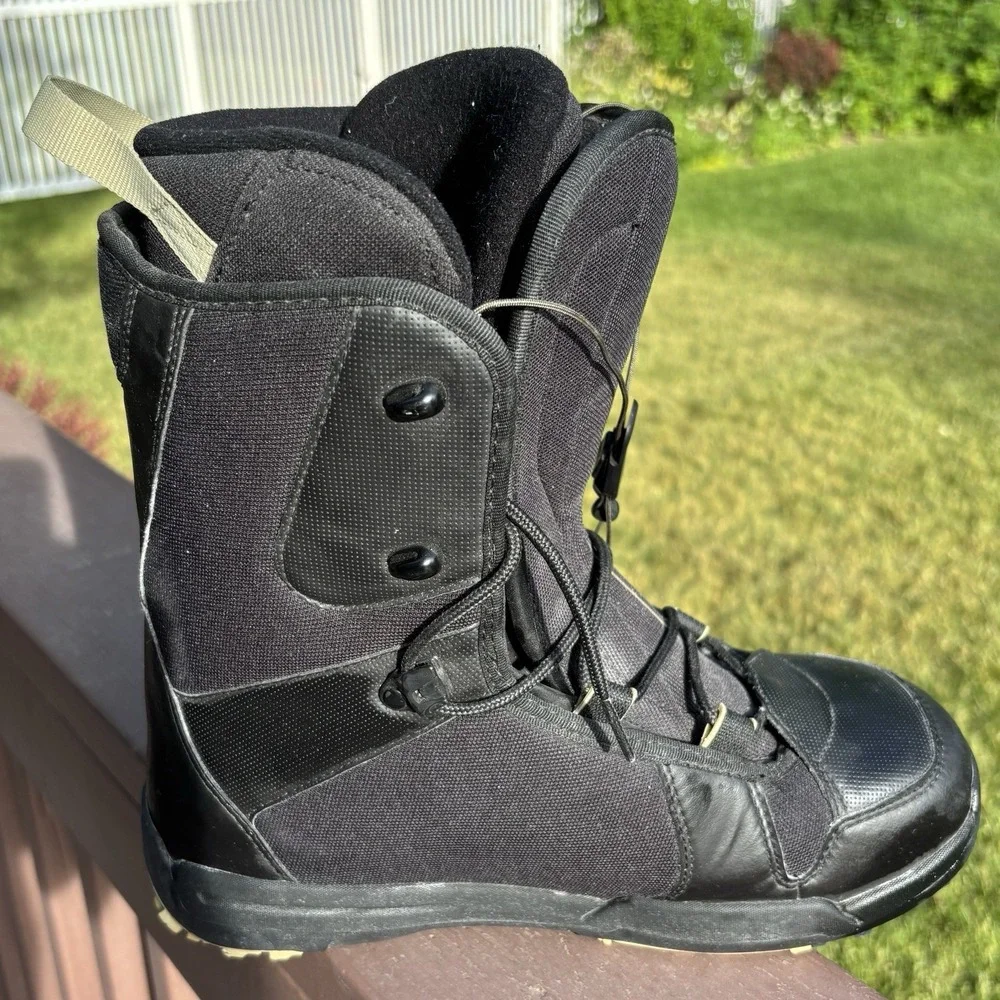 Salomon Snowboarding Boots Men's Echelon ThermicFit Size 8 Black W/ Speed Laces
